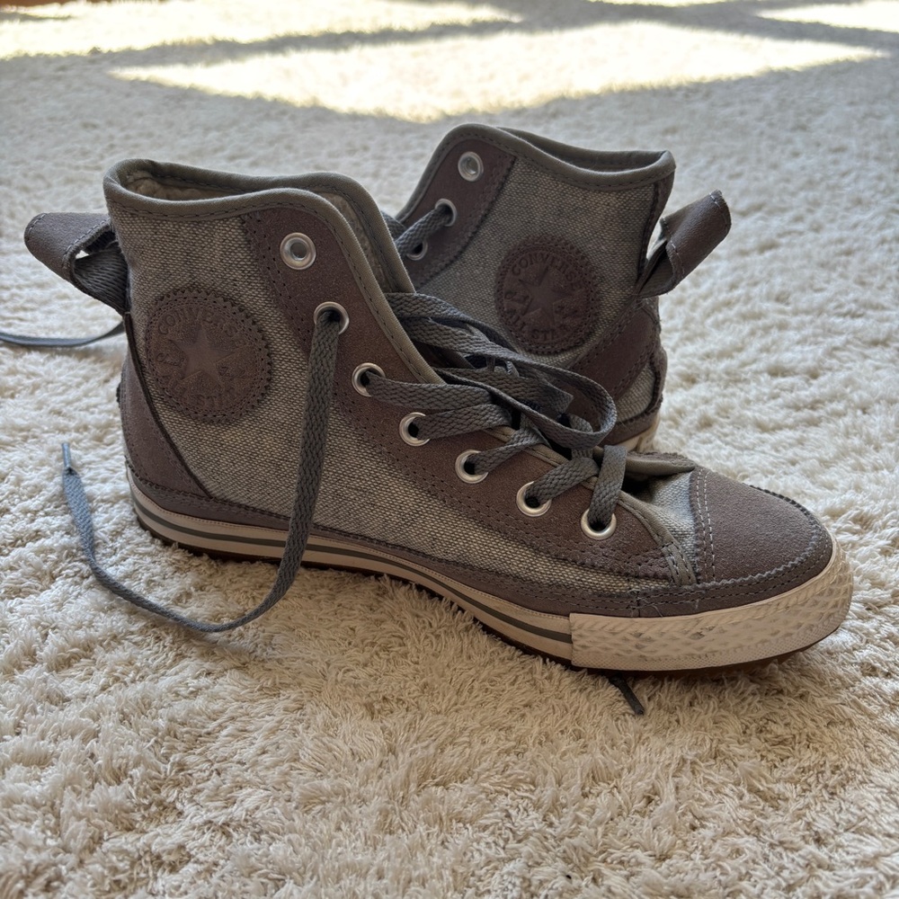 Converse Gray High-Top Sneakers